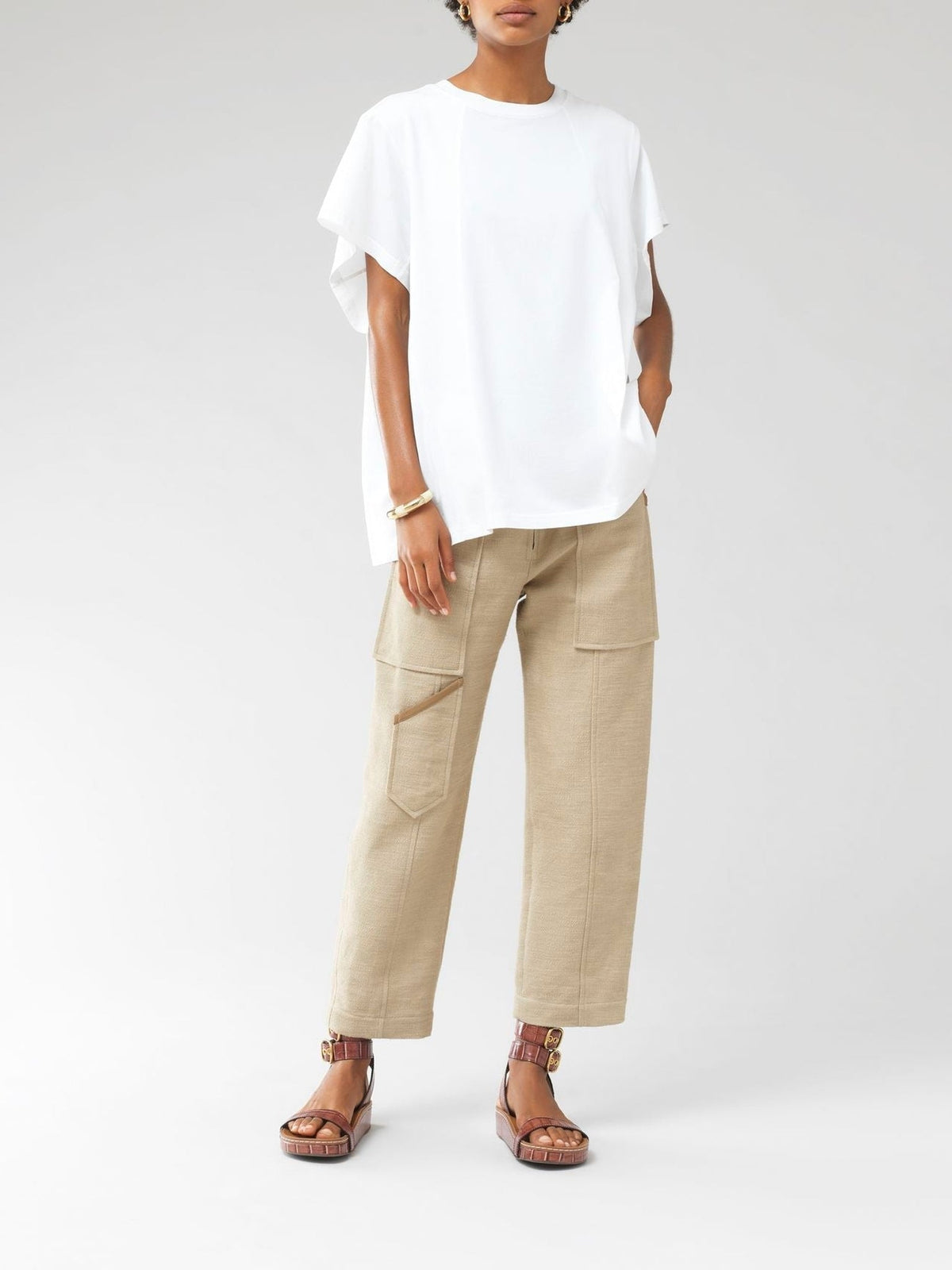 OK PORTE_Pantalon boyfriend - Foggy Khaki