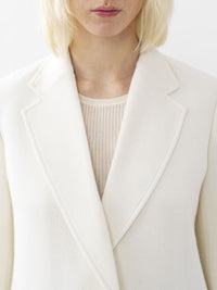 OK PORTE_Veste blazer poches à rabat en laine - Eden White