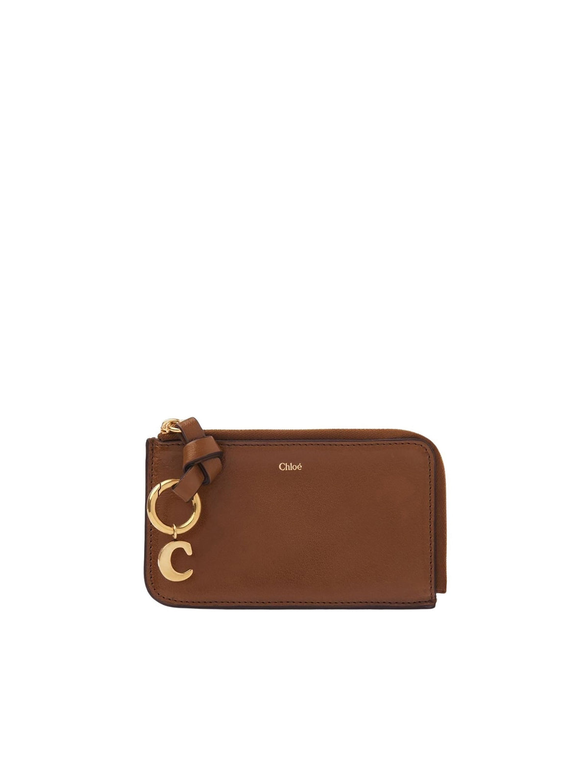 NO PORTE_Petit porte-monnaie Alphabet en cuir - Clay Brown