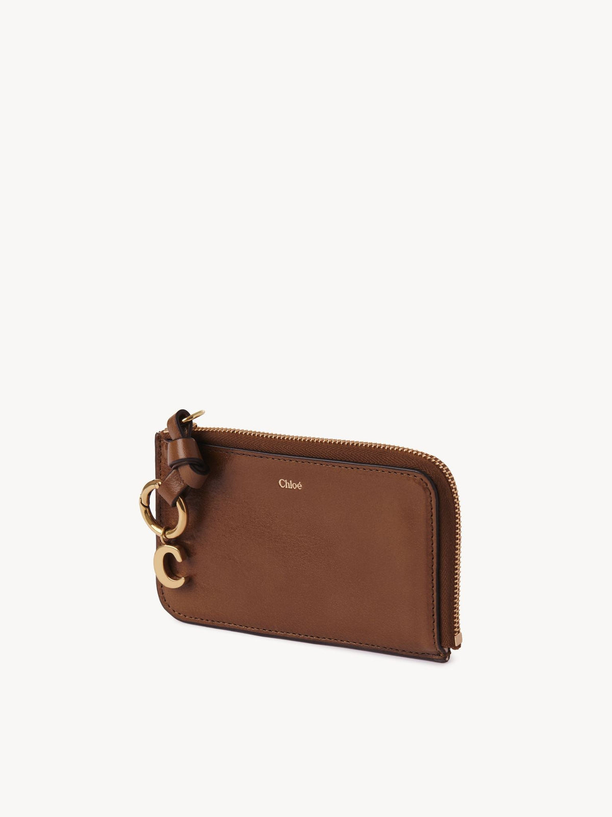 NO PORTE_Petit porte-monnaie Alphabet en cuir - Clay Brown
