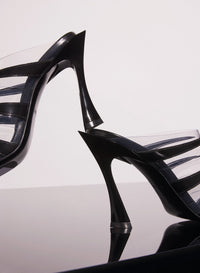 CHROME LEATHER FANG 95 SPIKE SANDALS