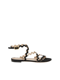 NO PORTE_Sandales plates Melrose en cuir - Black