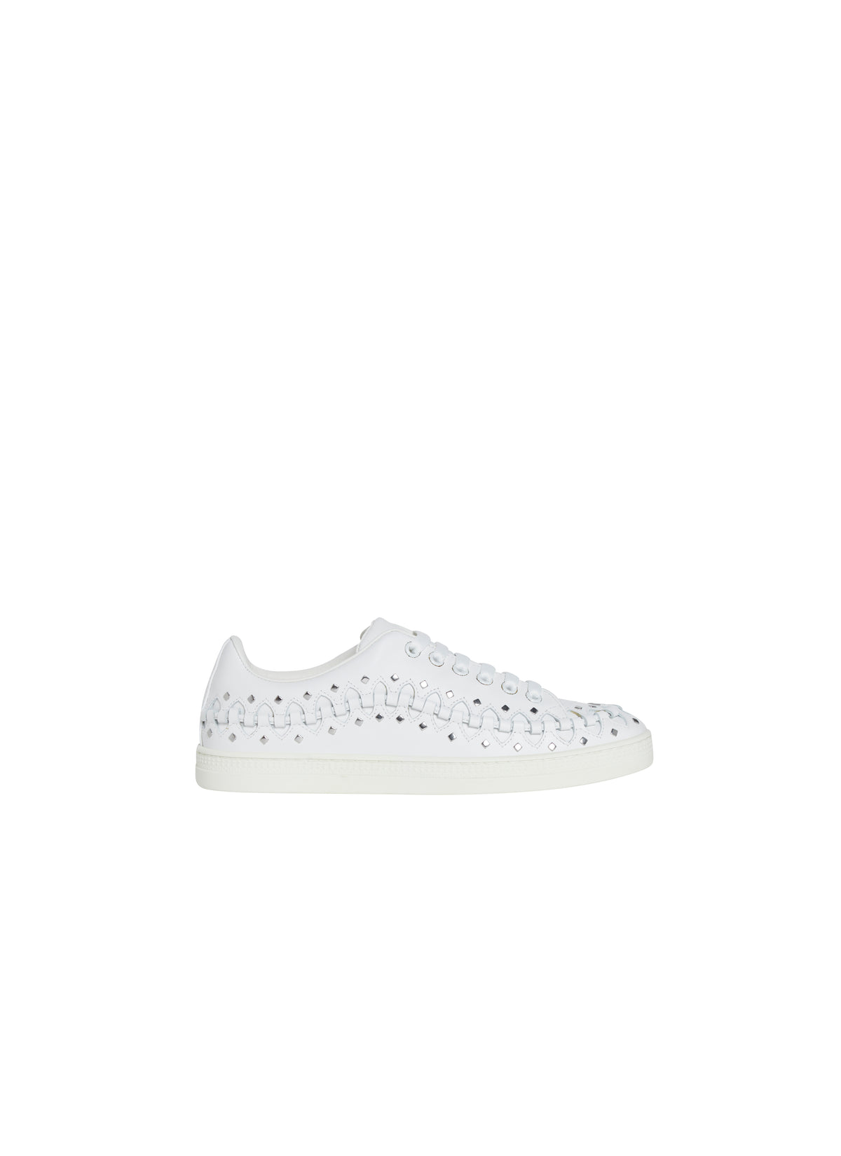 Baskets à lacets en cuir - Blanc
