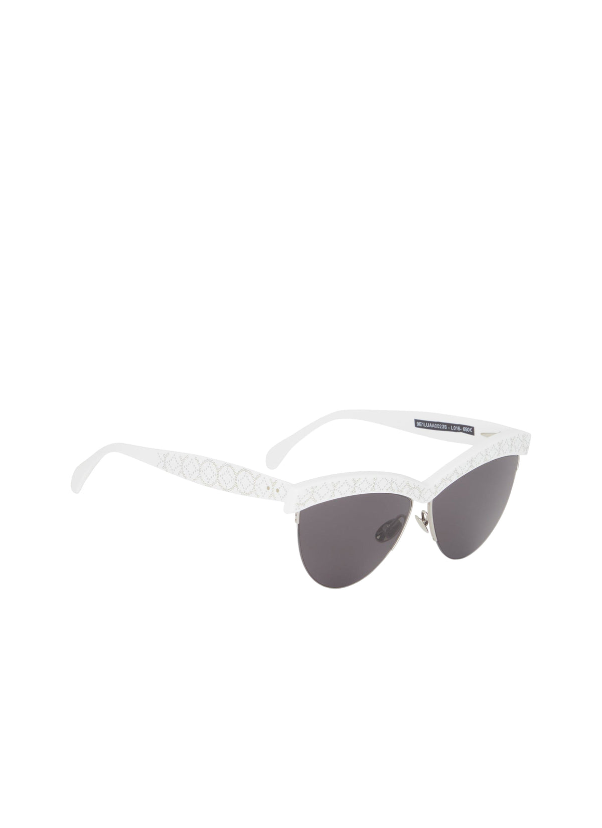 Lunettes Cat eye à motif argenté - Blanc & Gris