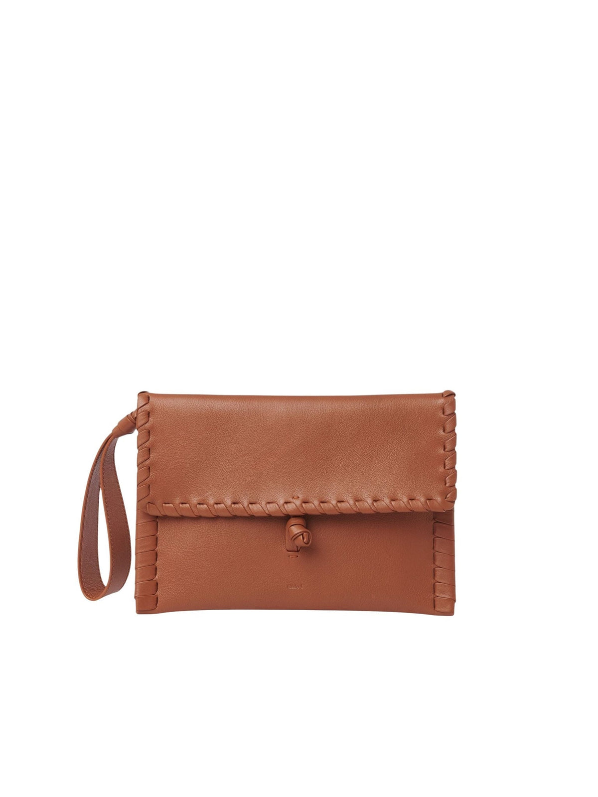NO PORTE_Sac pochette Mony en cuir - Henna Orange