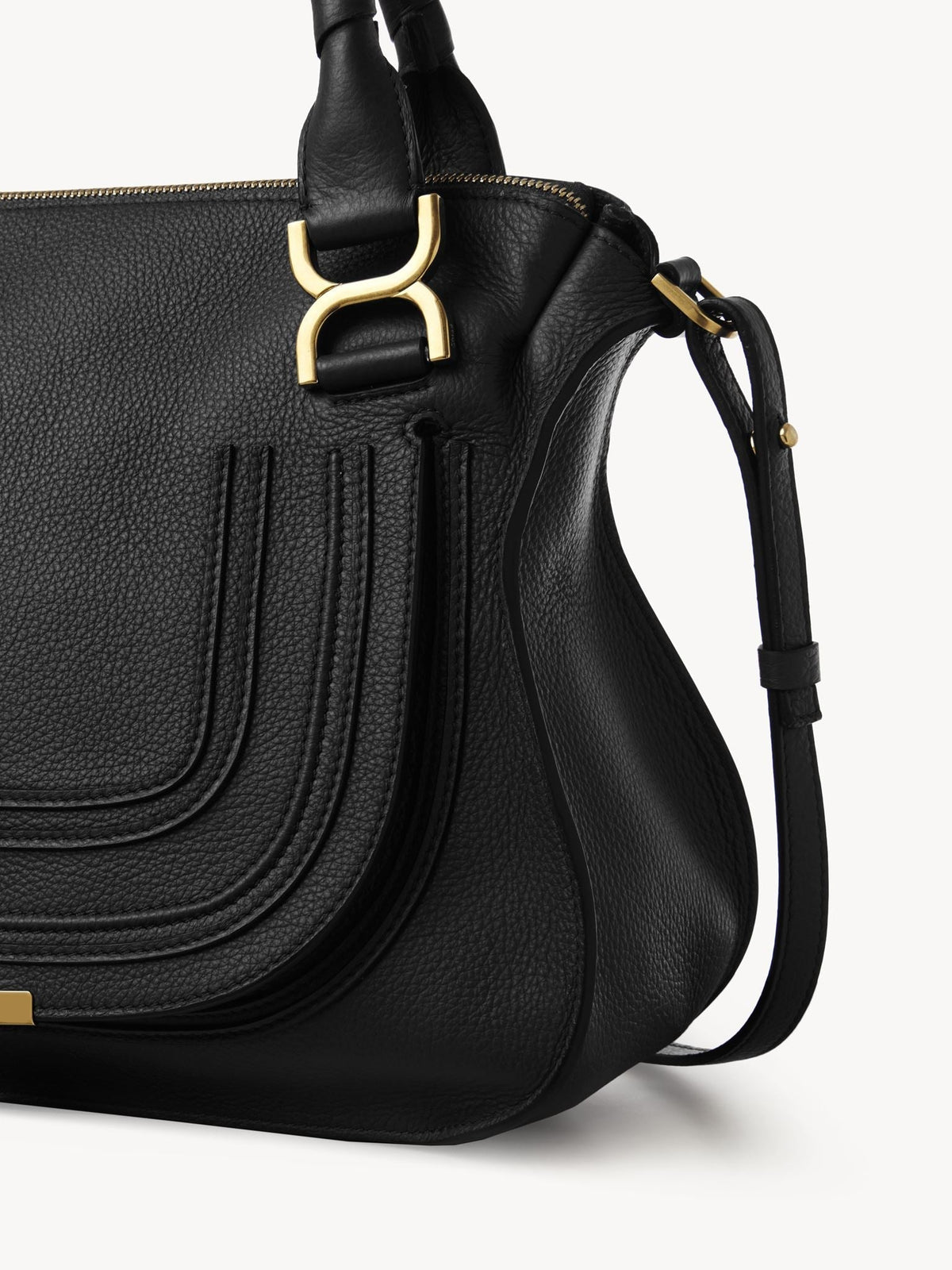 OK PORTE_Sac double porté Marcie en cuir - Black