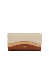 NO PORTE_Portefeuille long Layers en cuir - Caramello