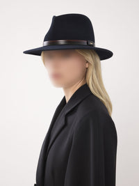 OK PORTE_Chapeau panama Steph Chloé x Borsalino - Deep Navy