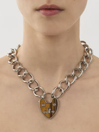 OK PORTE_Collier Nikkie en laiton - Palladium