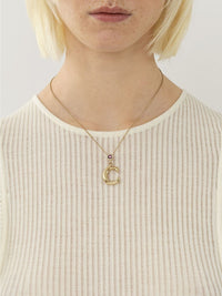 OK PORTE_Collier Alphabet en laiton - Gold Color