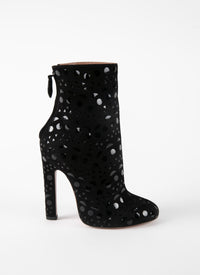 Patent leather platform boots - Black & Black