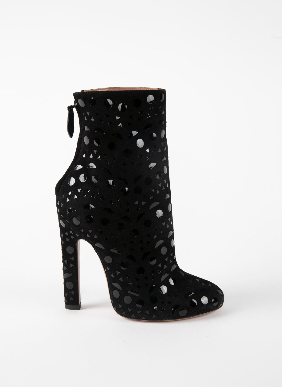 Patent leather platform boots - Black & Black