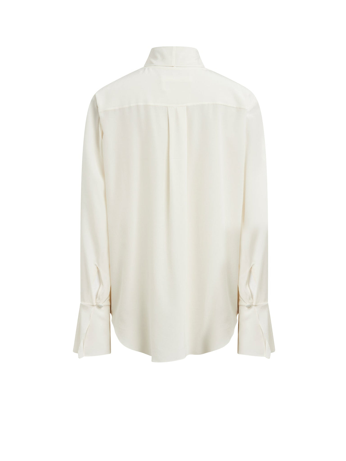 OK PORTE_Blouse col lavalière en soie - Iconic Milk