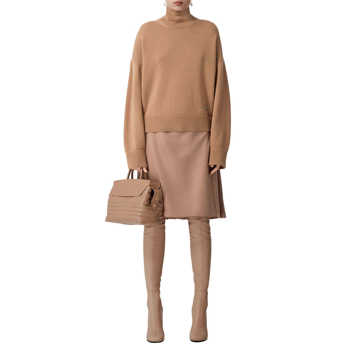 W KNIT T NECK BLÉ