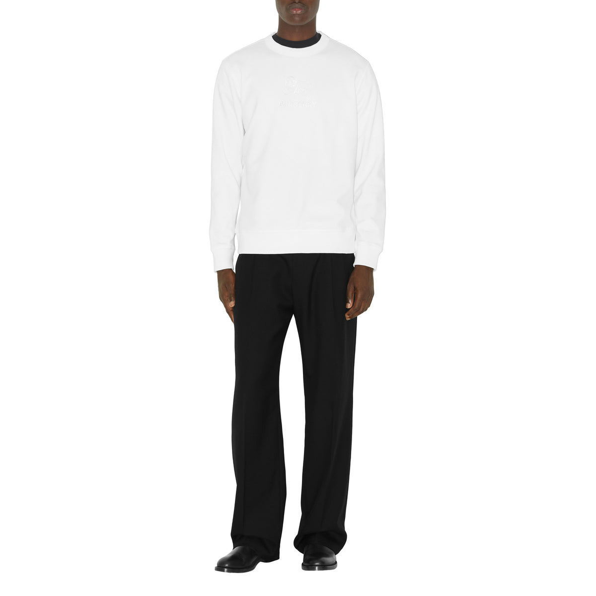 M JWEAR L/S CRW BLANC