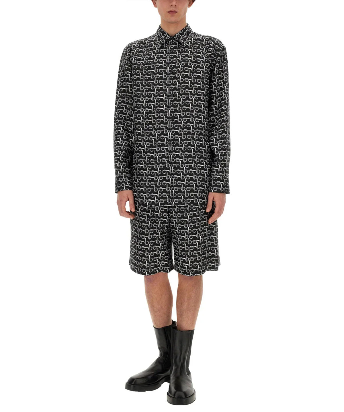 M CASUAL SHORTS ARGENT/NOIR