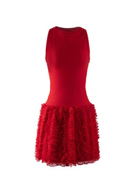 Mini robe sans manches Houpette - Ecarlate