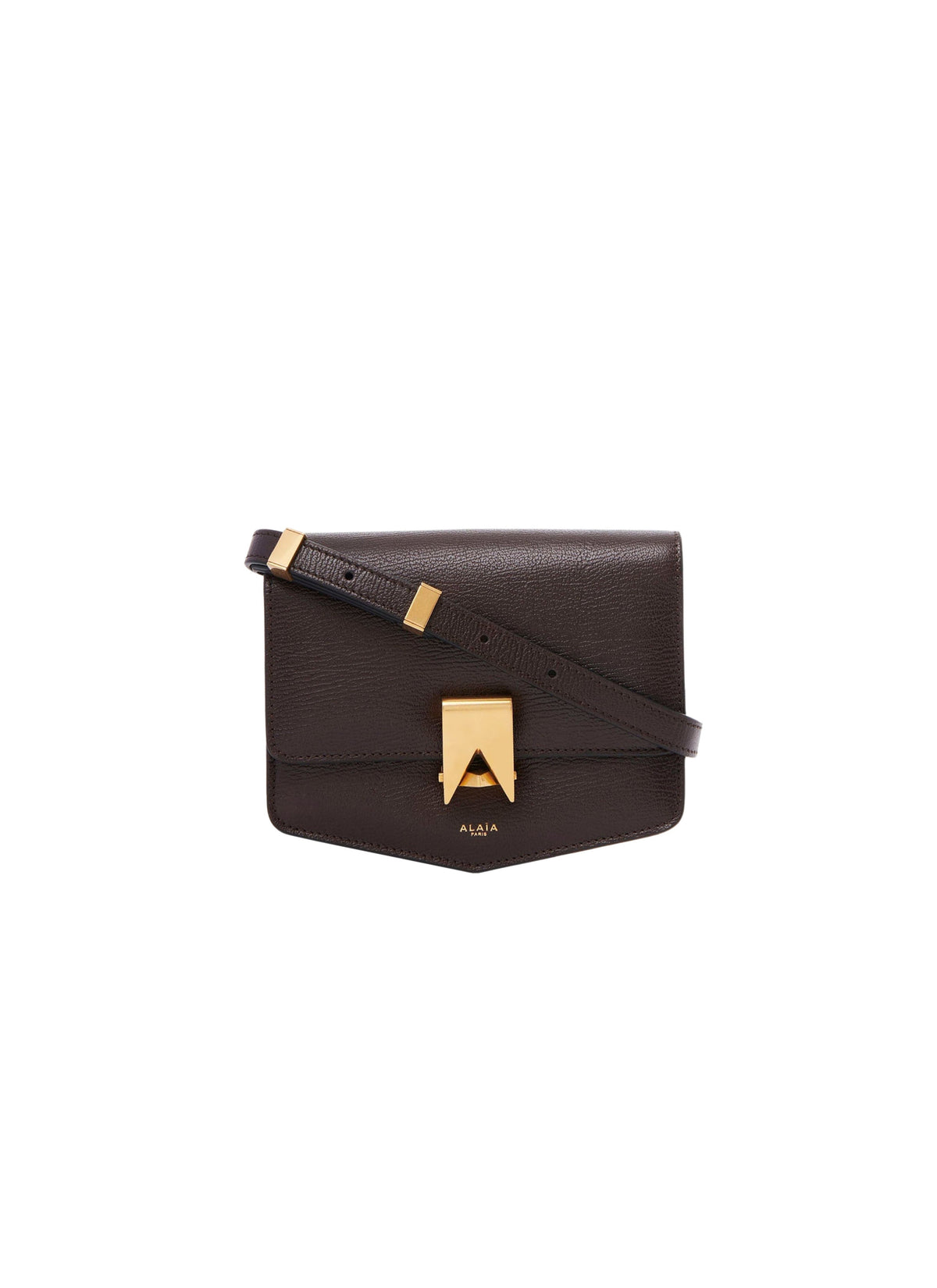 Le Papa Small Leather Bag - Dark brown