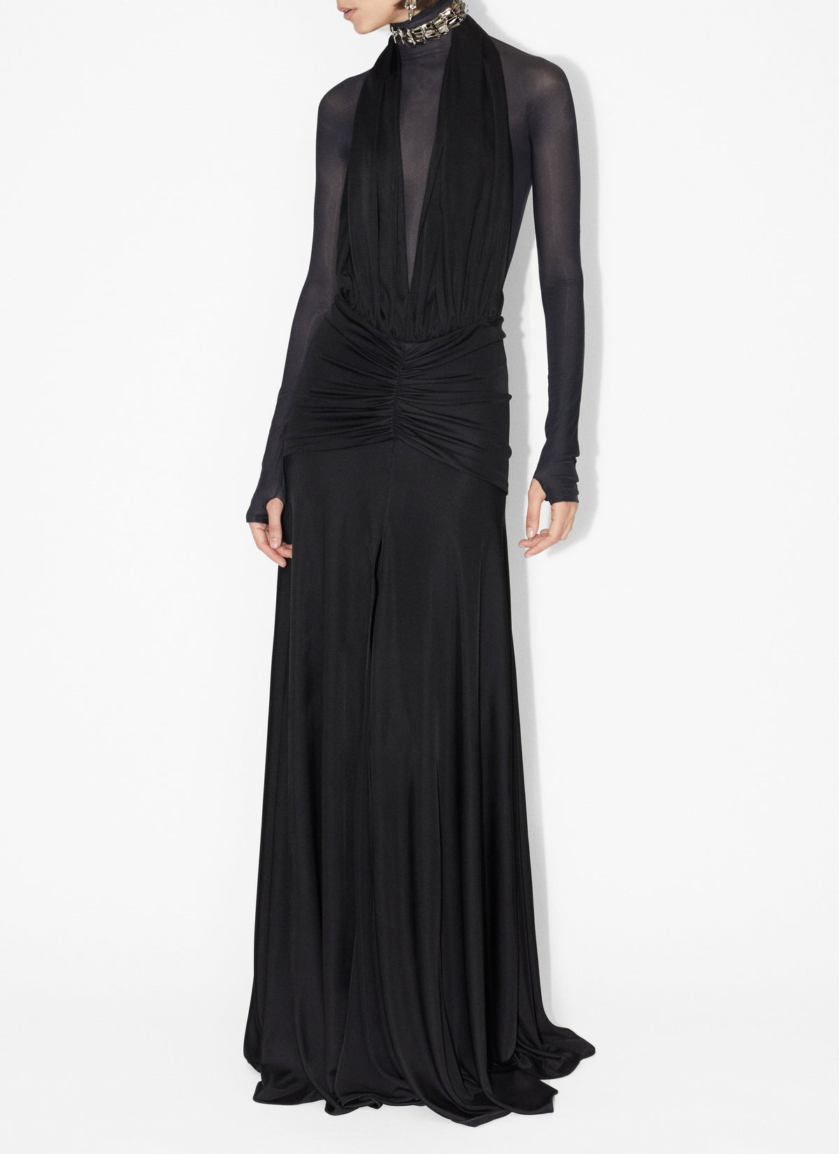 Flowing goddess dress - Black Alaïa
