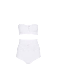 Seamless bikini swimming costume - Optic White