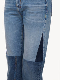OK PORTE_Jean patchwork évasé - Multicolor Blue