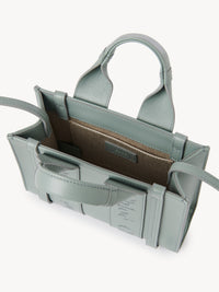NO PORTE_Mini cabas Woody à bandoulière en cuir - Bay Green