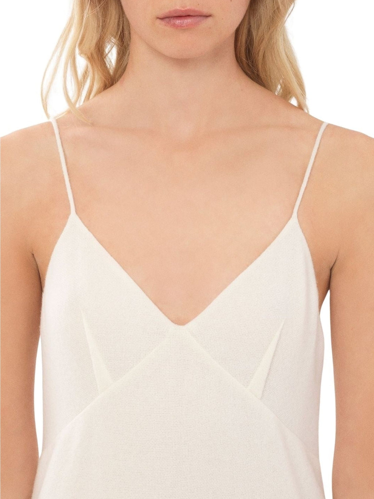 OK PORTE_Robe en laine et cachemire - Eden White