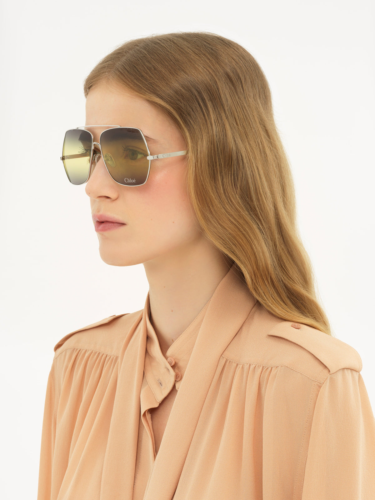 OK PORTE_Silver & Green SUNGLASSES - Silver & Green