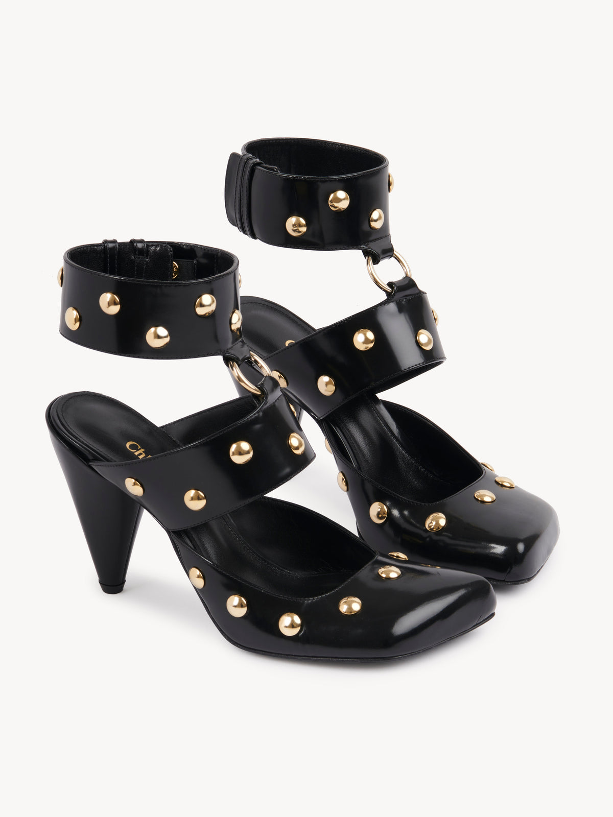 OK PORTE_Escarpins Jade en cuir - Black