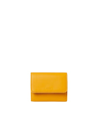 NO PORTE_Petit portefeuille à trois volets Linda en cuir - Sunflower Yellow