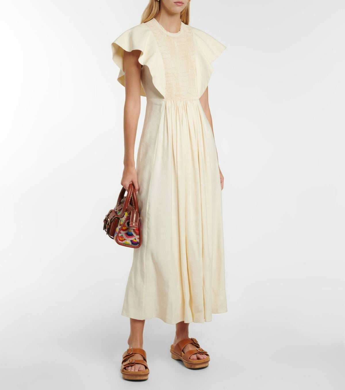 OK PORTE_Sandales Marah plates en cuir - Tan