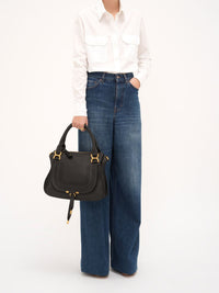 OK PORTE_Sac double porté Marcie en cuir - Black