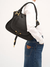 OK PORTE_Sac double porté Marcie en cuir - Black