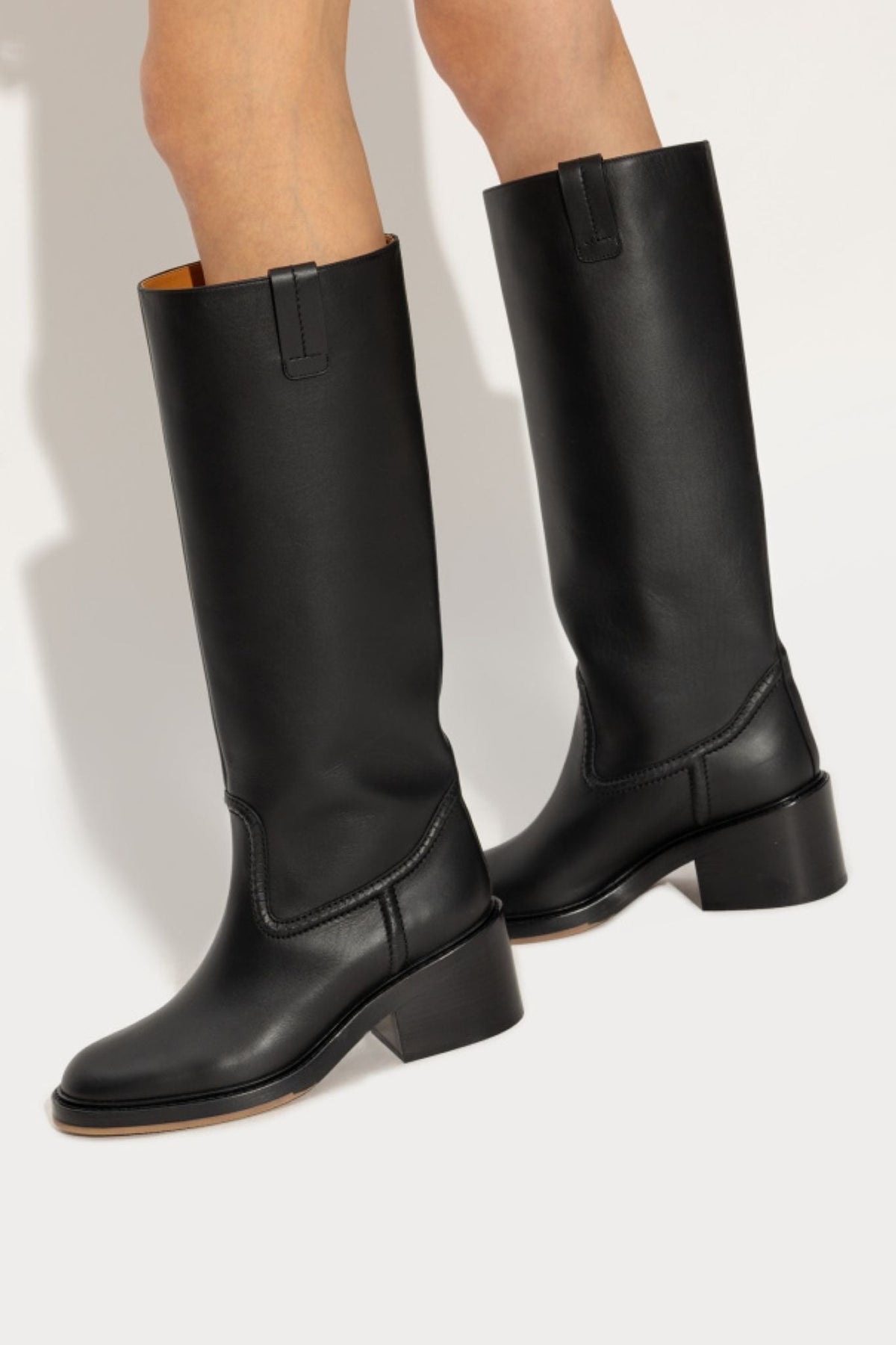 OK PORTE_Bottes Mallo 60 en cuir - Black