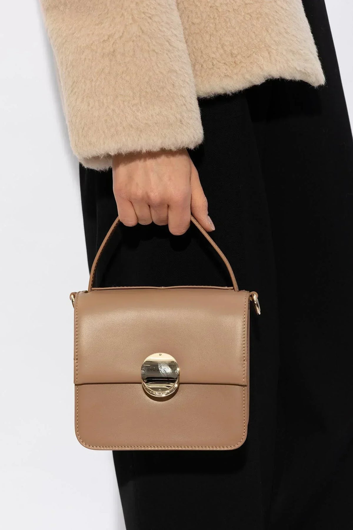 OK PORTE_Petit sac à main Penelope en cuir - Tawny Orange