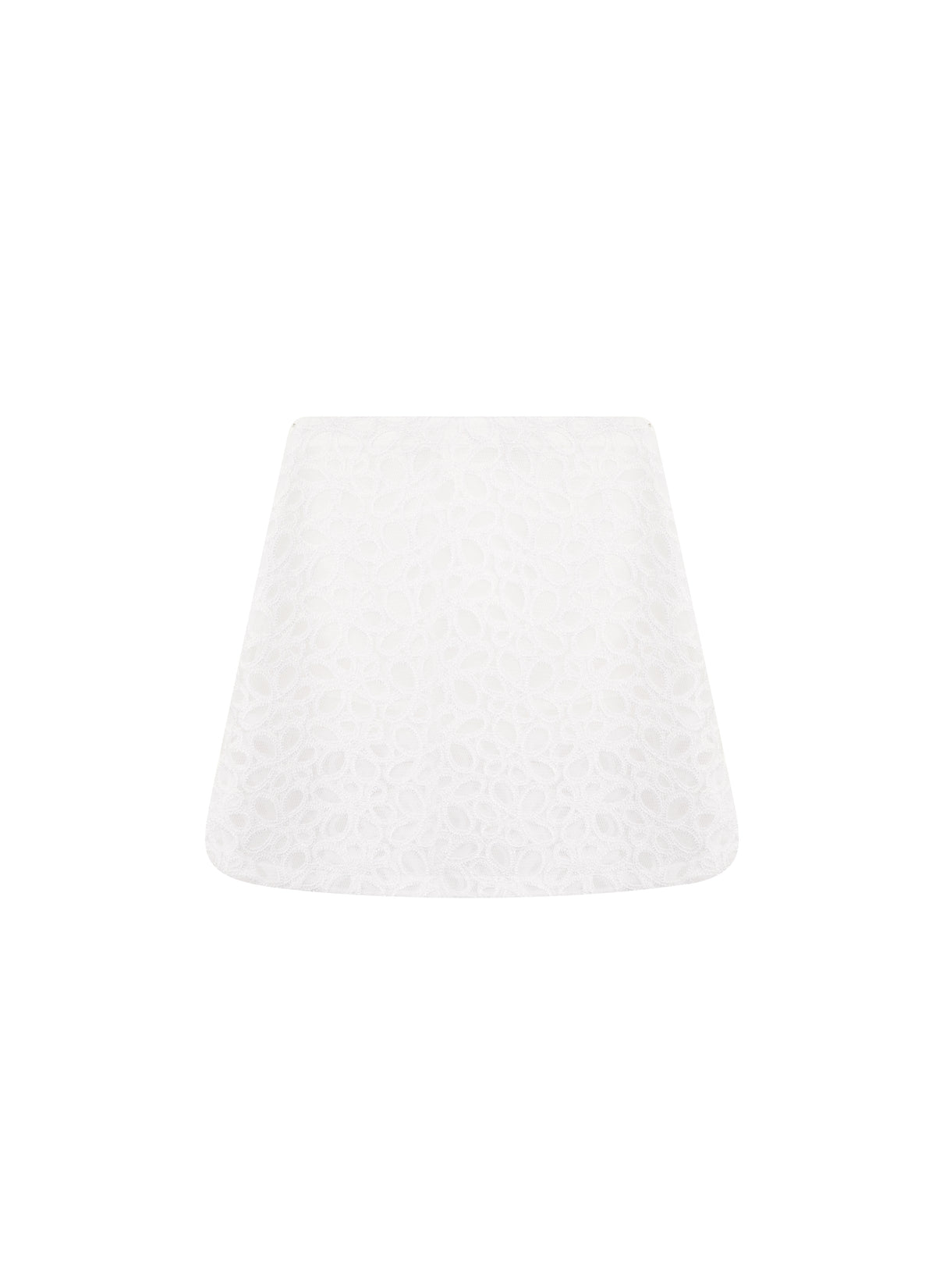 Mini-jupe brodée - Blanc