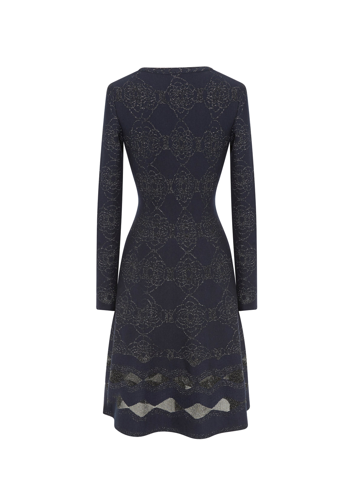Wool Babylon long sleeve dress - Night
