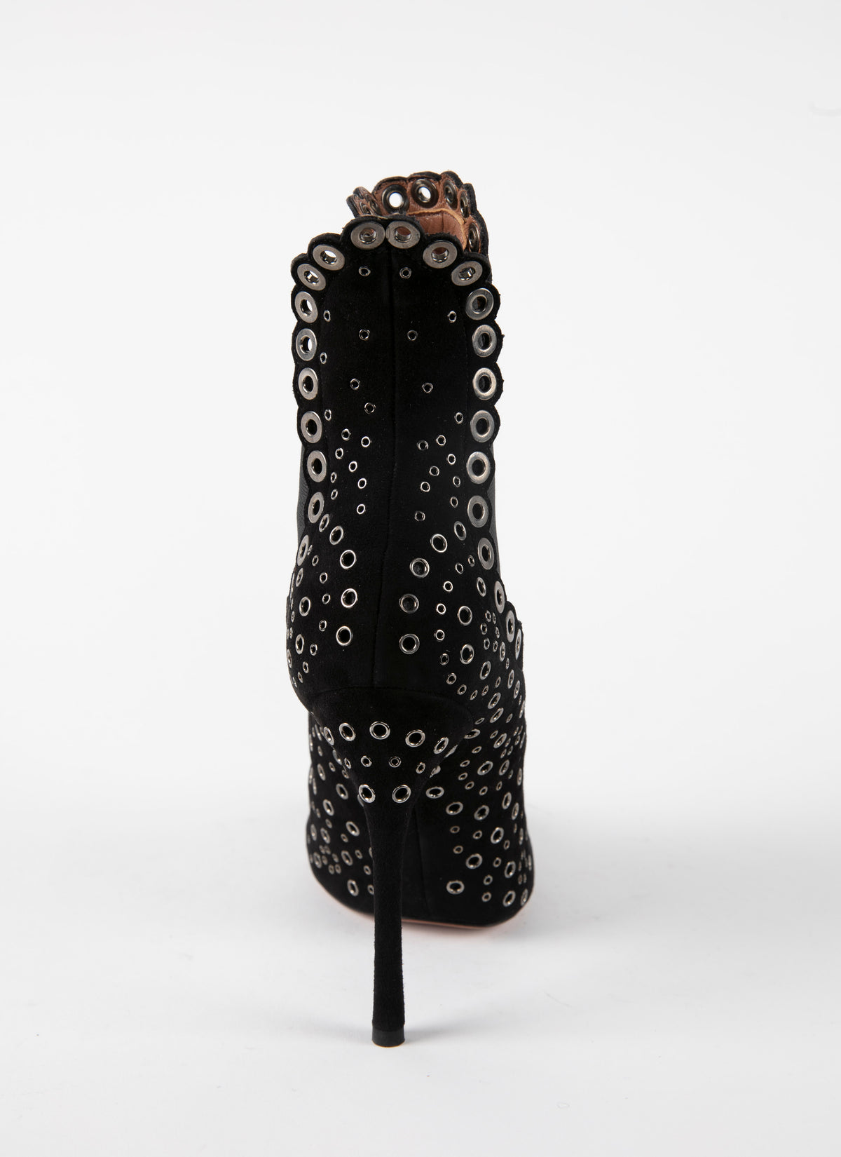 Eyelet boots in leather - Black