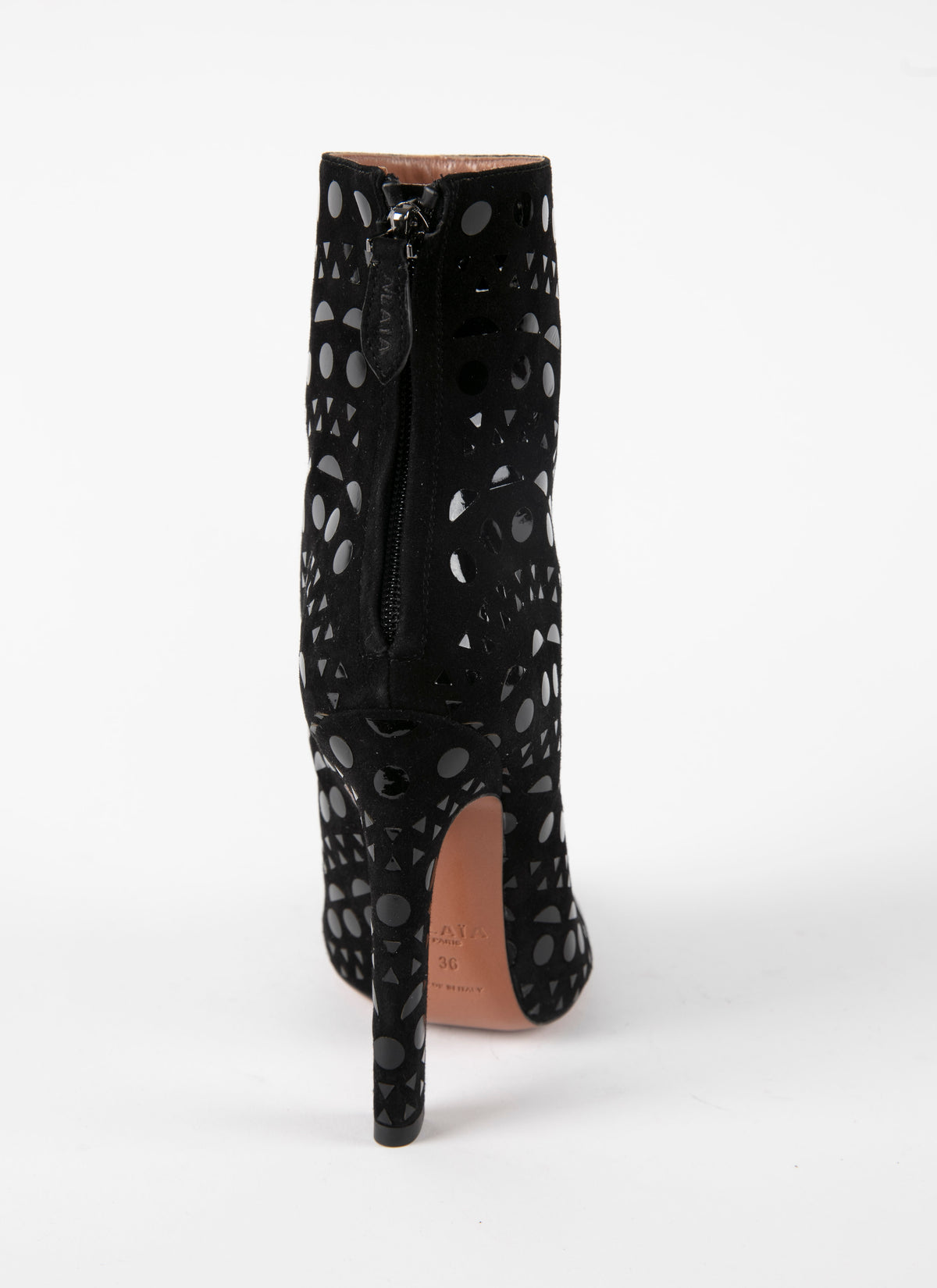 Patent leather platform boots - Black & Black