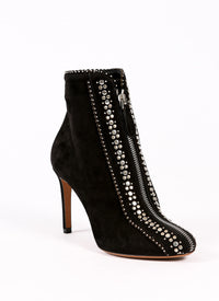 Studded leather boots - Black