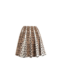 Cheetah print short skirt - Light Beige