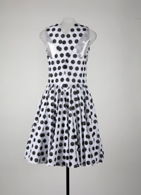 Robe brodée manches - Blanc & Noir