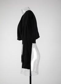 Pull à manches chauve-souris Iconique en maille - Noir