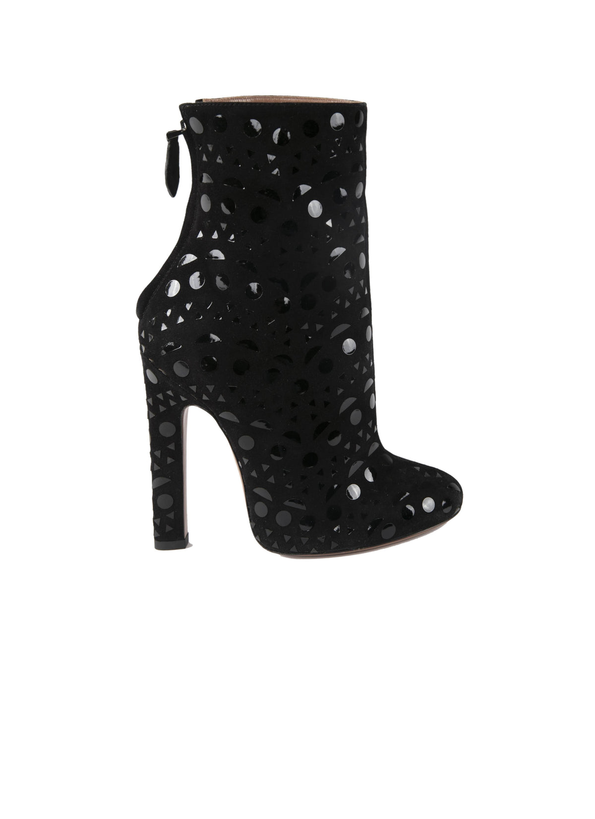 Patent leather platform boots - Black & Black